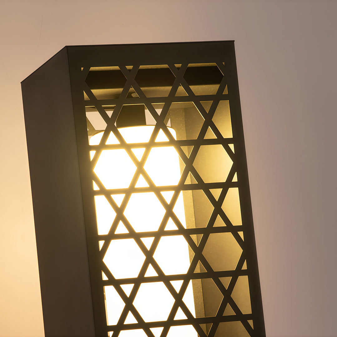 Bollard landscape lighting with a sleek, modern look, perfect for illuminating outdoor pathways and garden spaces.