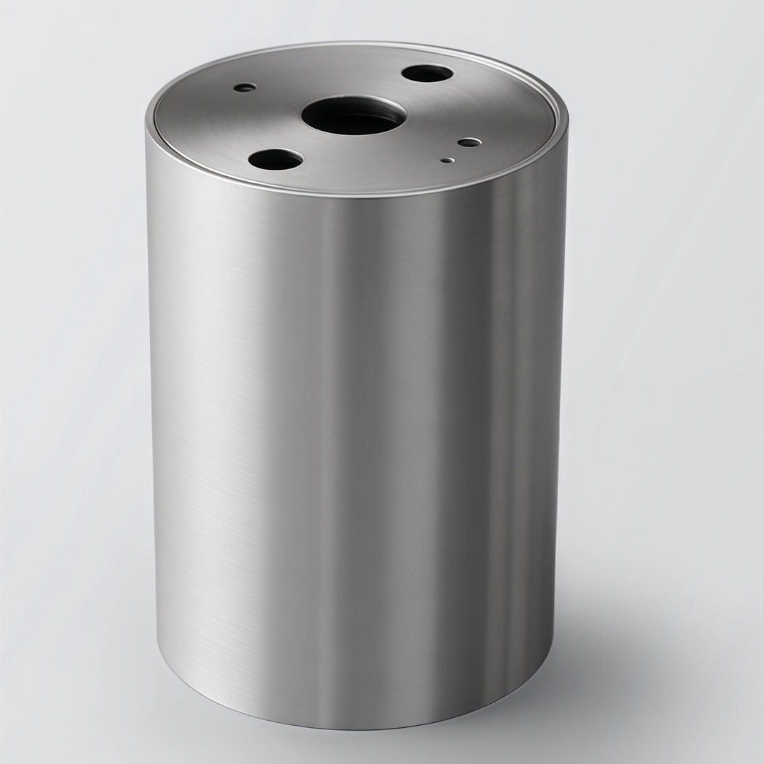 Sleek surface mount can light with modern finish and smooth edges for contemporary interiors.