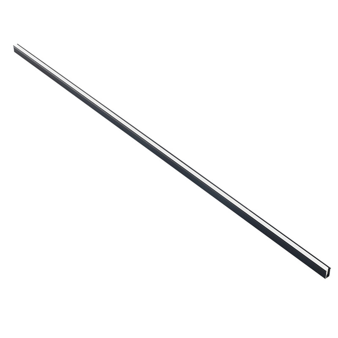 Slim black linear housing for outdoor led strip lights waterproof.