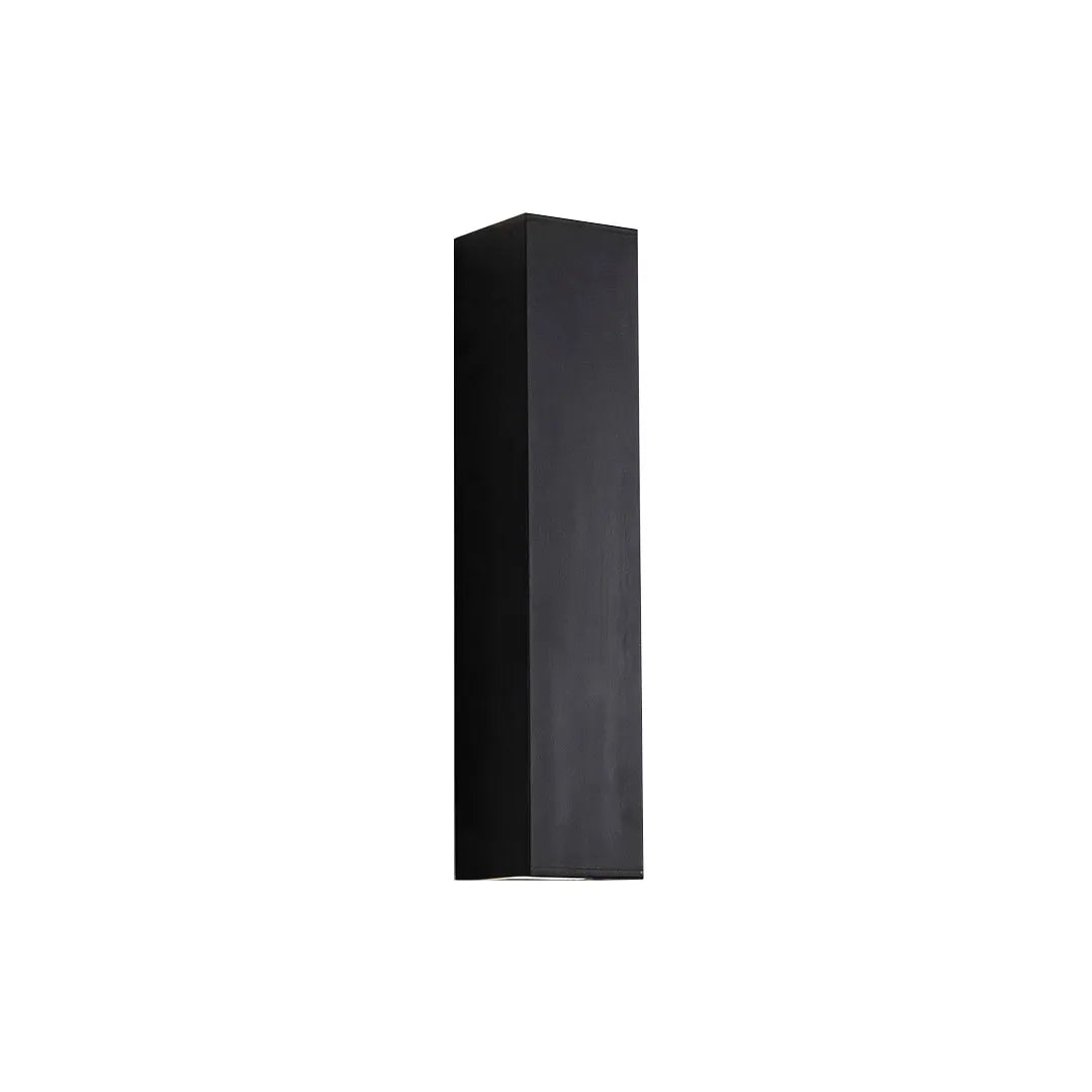 Slim black outdoor up and down wall light front product view