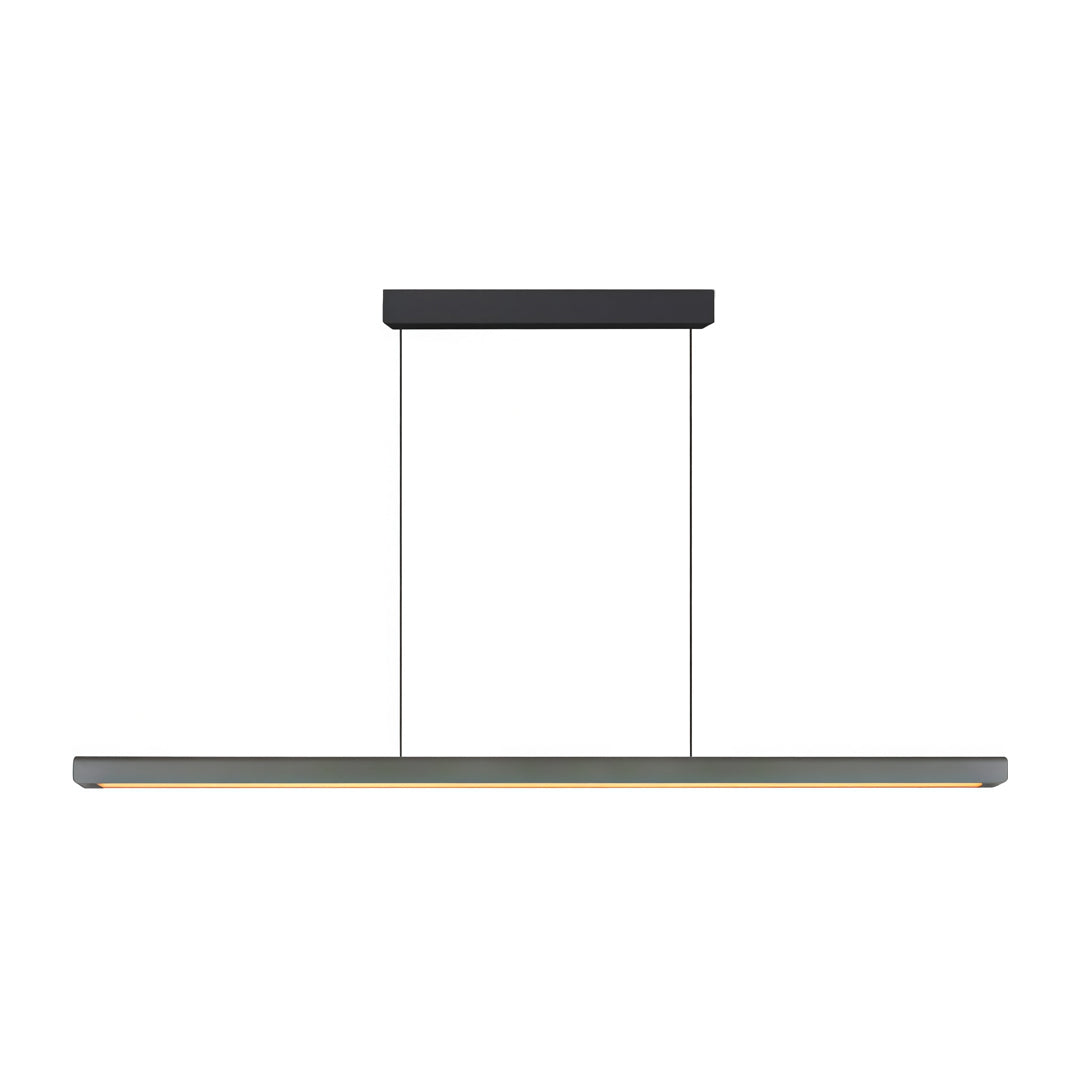 Slim LED linear suspension light designed for contemporary office ceiling lighting.