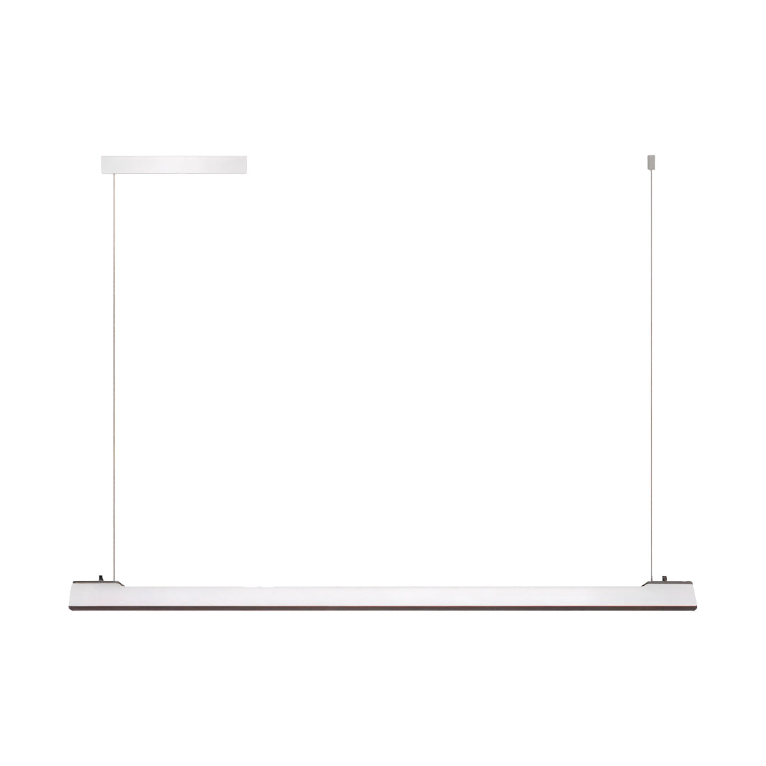 Slim LED linear suspension lighting designed for contemporary commercial ceiling applications.