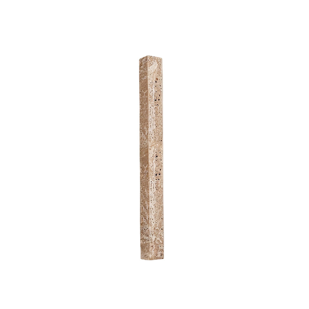 Slim up down lighting wall sconce with natural stone texture and clean vertical silhouette.