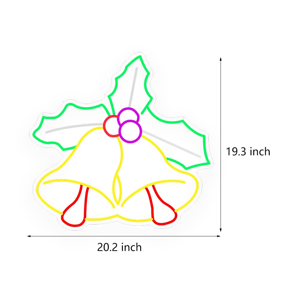 Small Bell Shape Luminous Lines Decorative Wall Decor LED Neon Signs