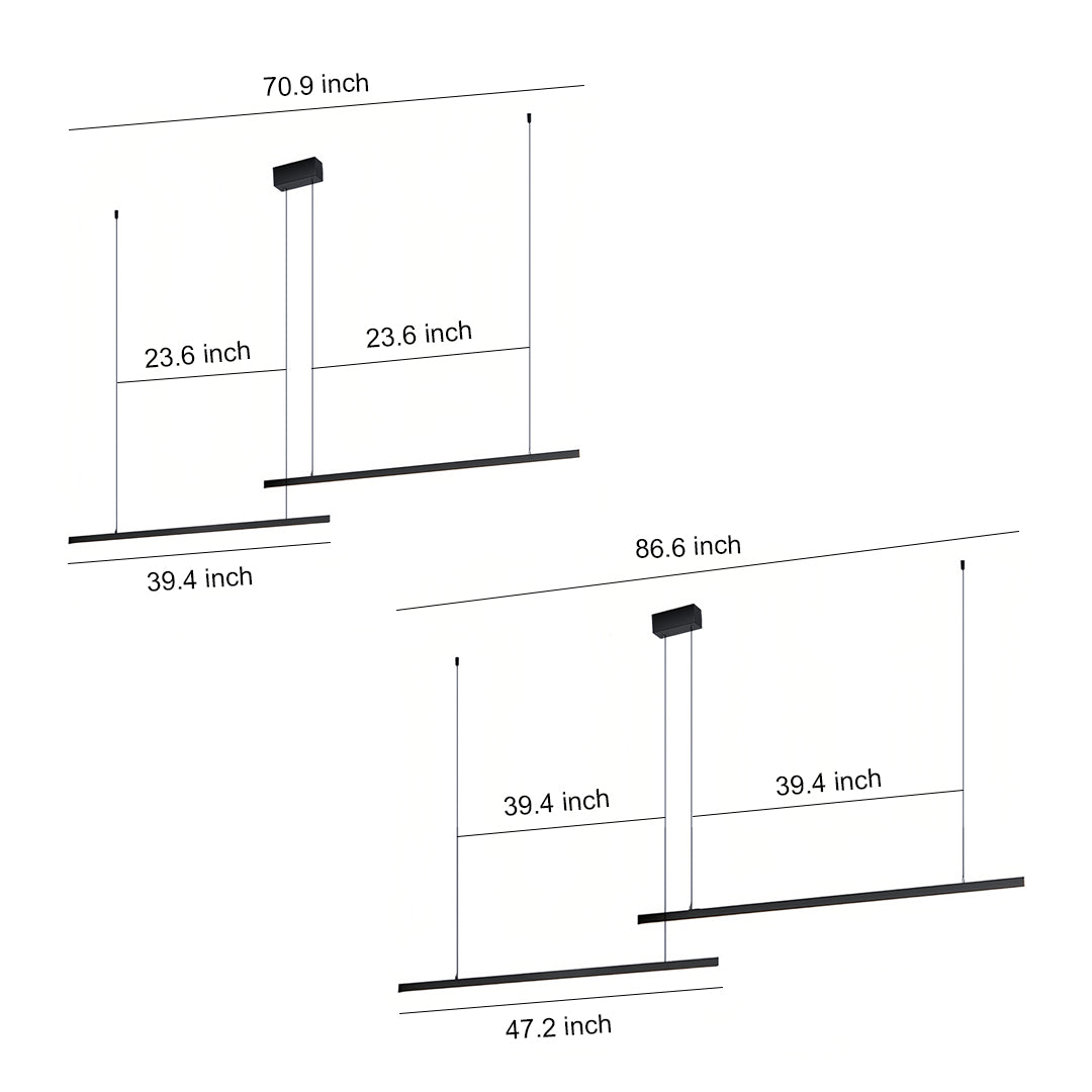 Technical drawing specifications for small black pendant light with detailed measurements