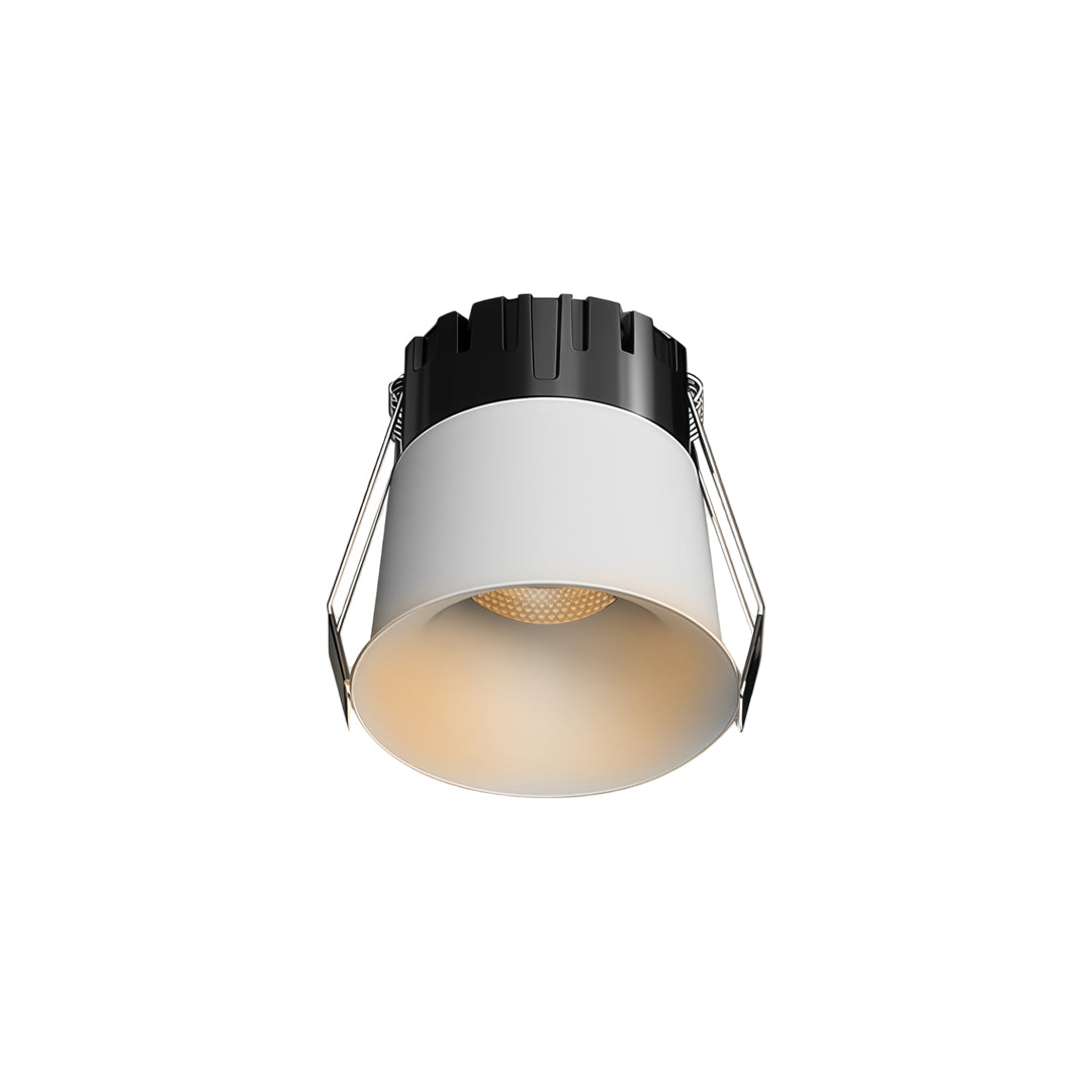 small ceiling spotlights white recessed spotlight fixture with deep reflector and compact architectural design