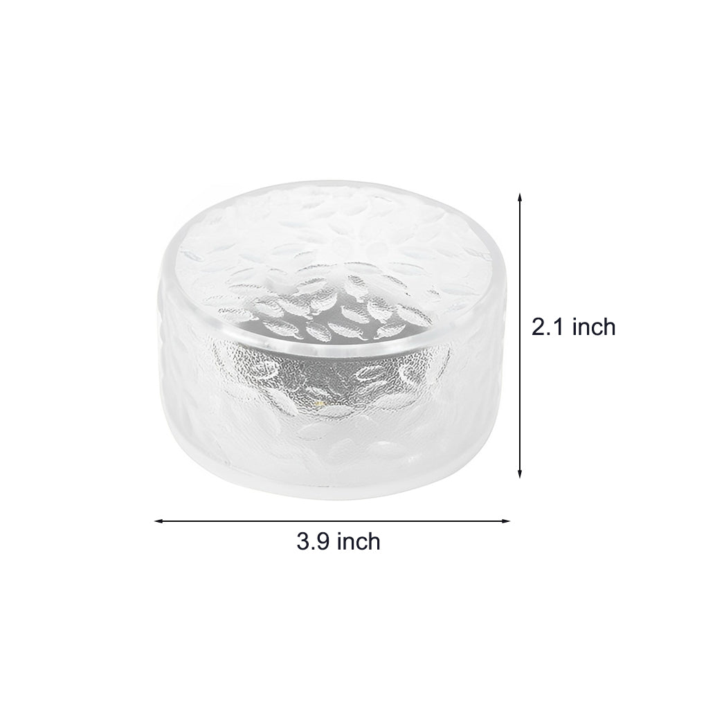 Small step light dimension diagram illustrating height and diameter measurements.