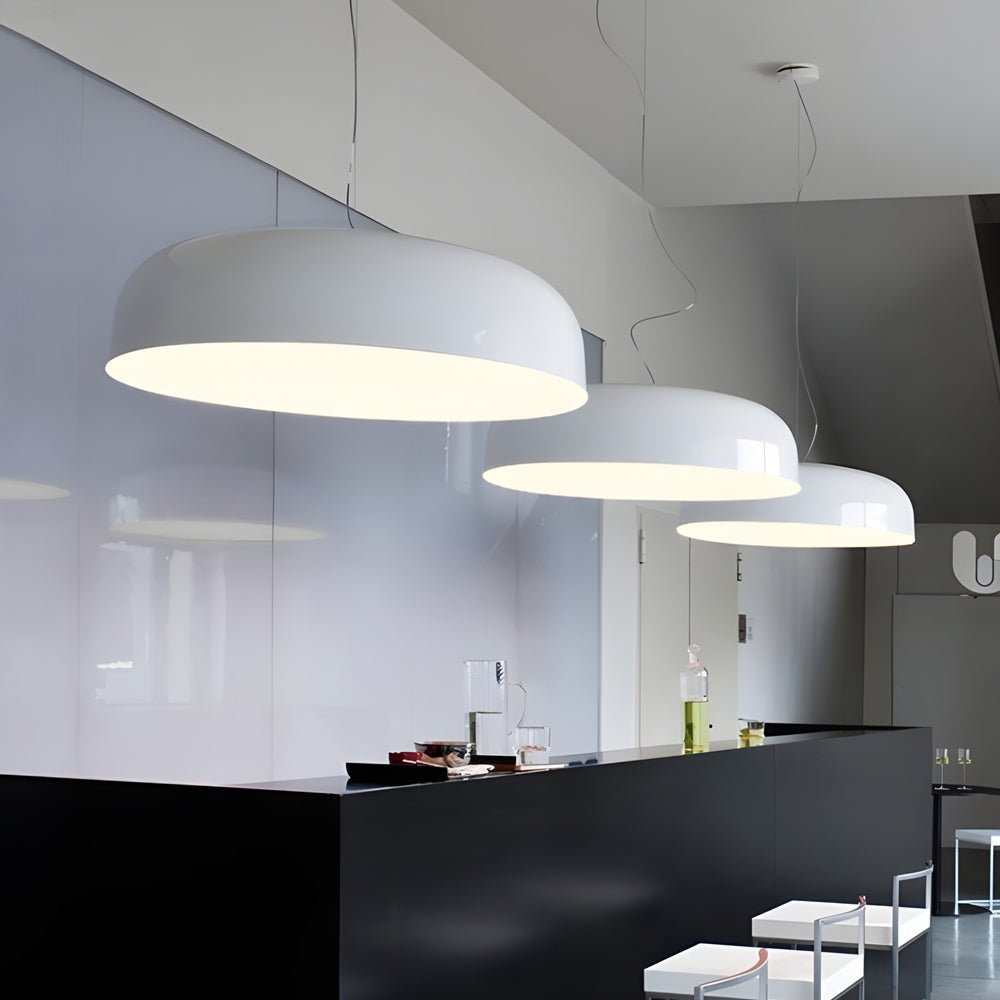 Smithfield Pendant Light: Modern Aluminum Hanging Fixture in Black/White