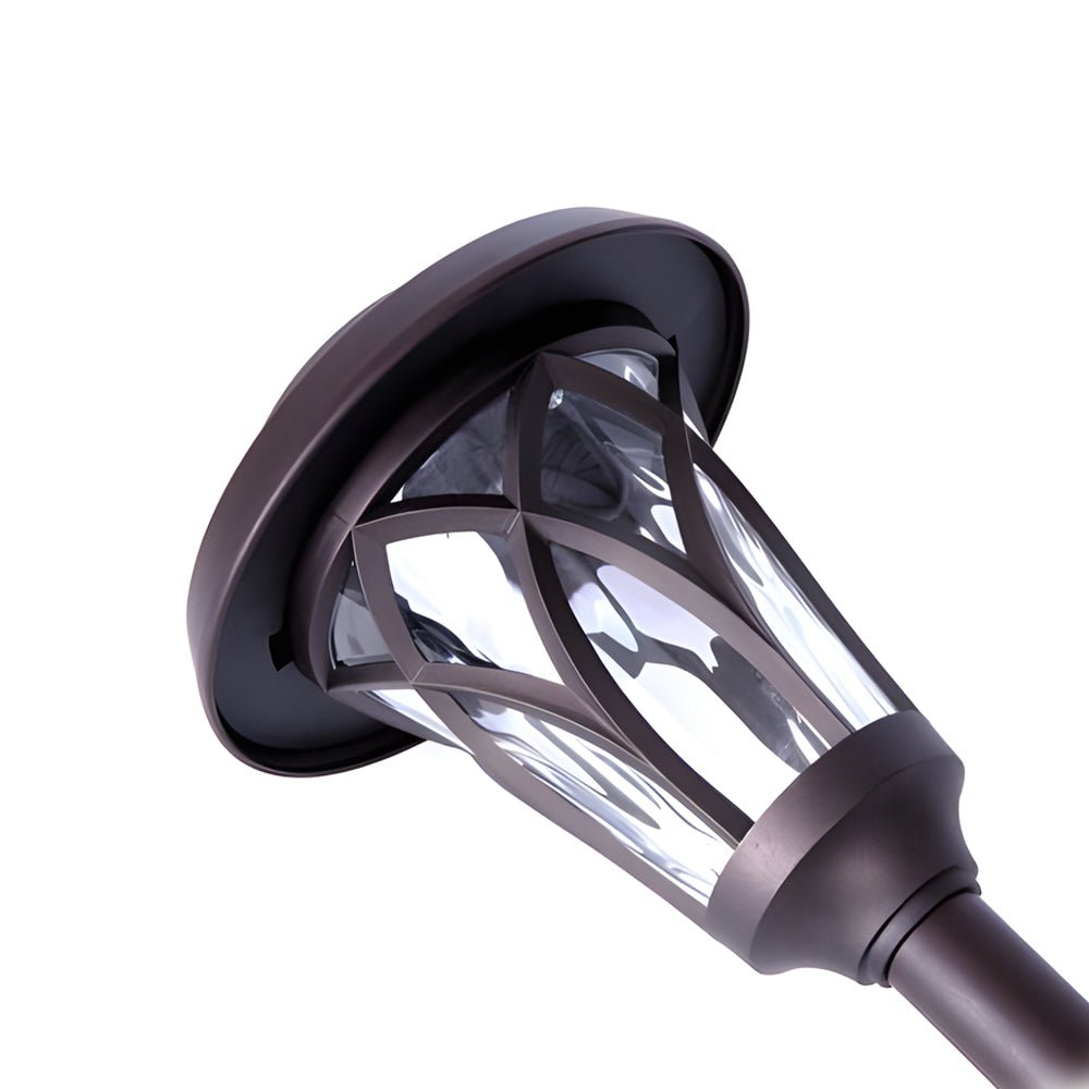 Solar Glass & Metal Stake Lawn Lights LED Retro Modern Waterproof Lighting