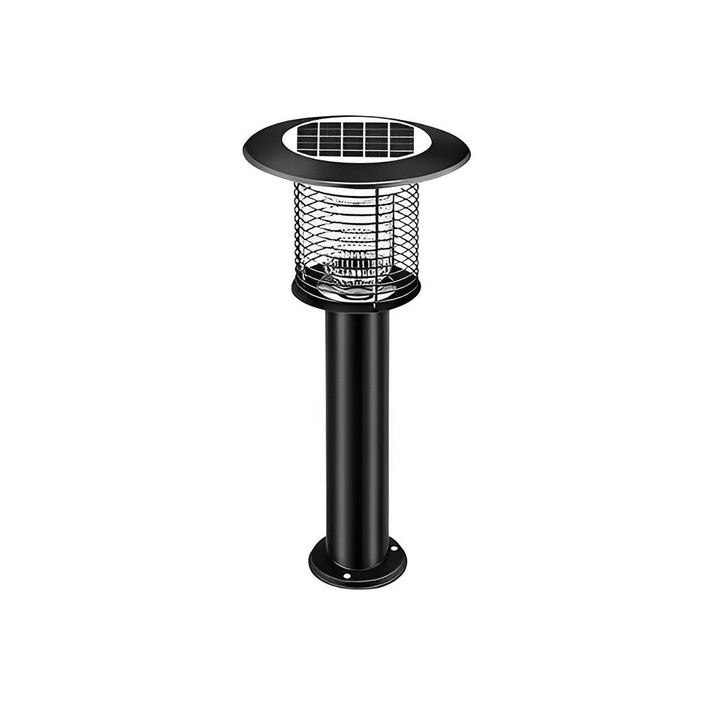 Wall mounted solar light bug zapper light isolated on white background.