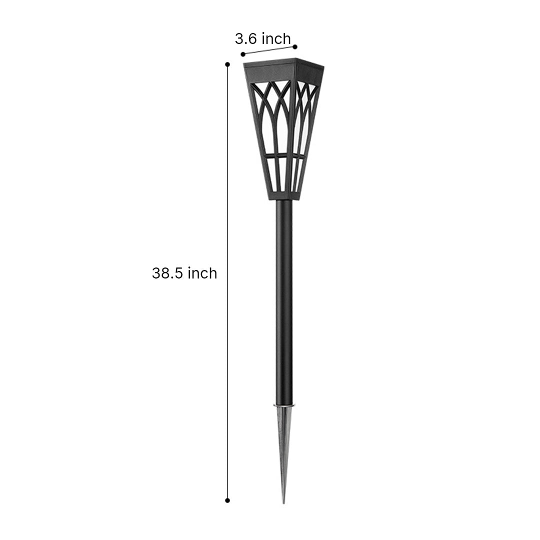 Technical specifications showing 24.5cm height measurement of decorative solar light fixture
