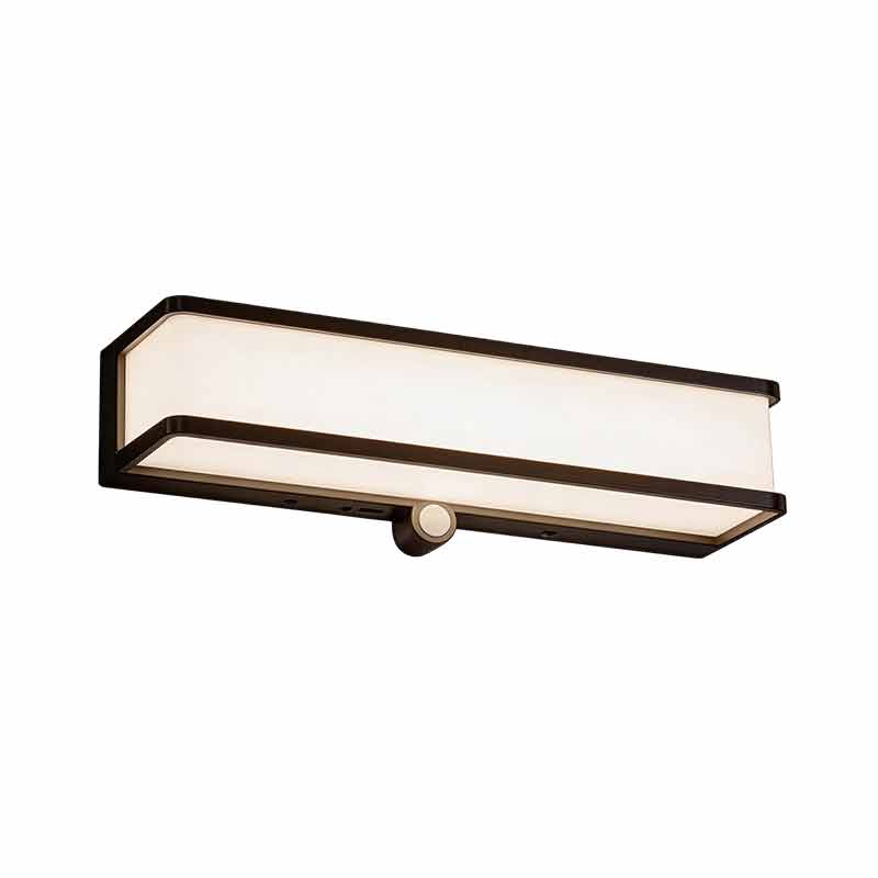 Solar light outdoor wall mount with a modern design, providing ambient lighting.