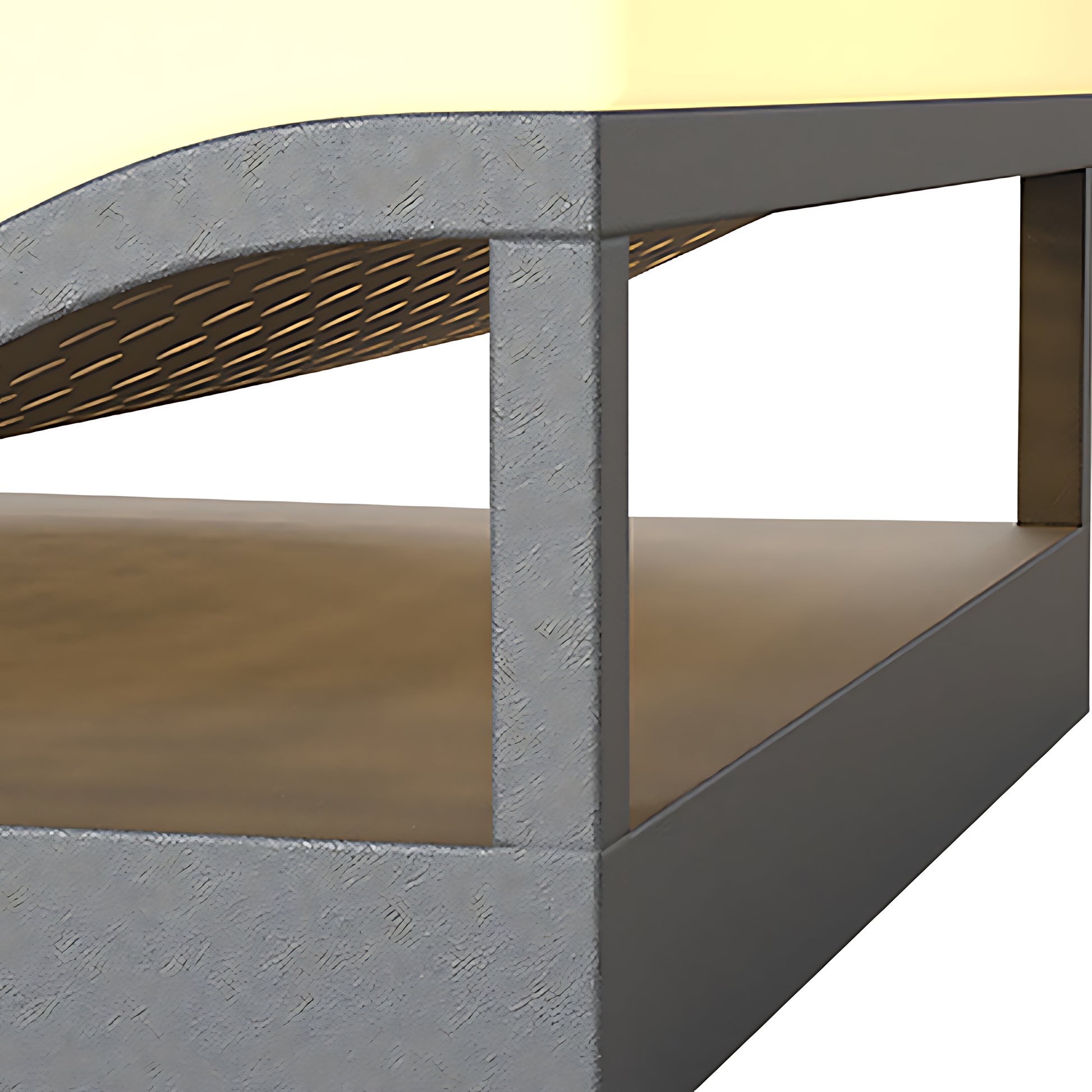 Solar lights positioned near swimming pool area with contemporary landscape design