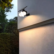 Solar Motion Security Light 3 - Head Outdoor LED Wall Fixture with Motion Sensor