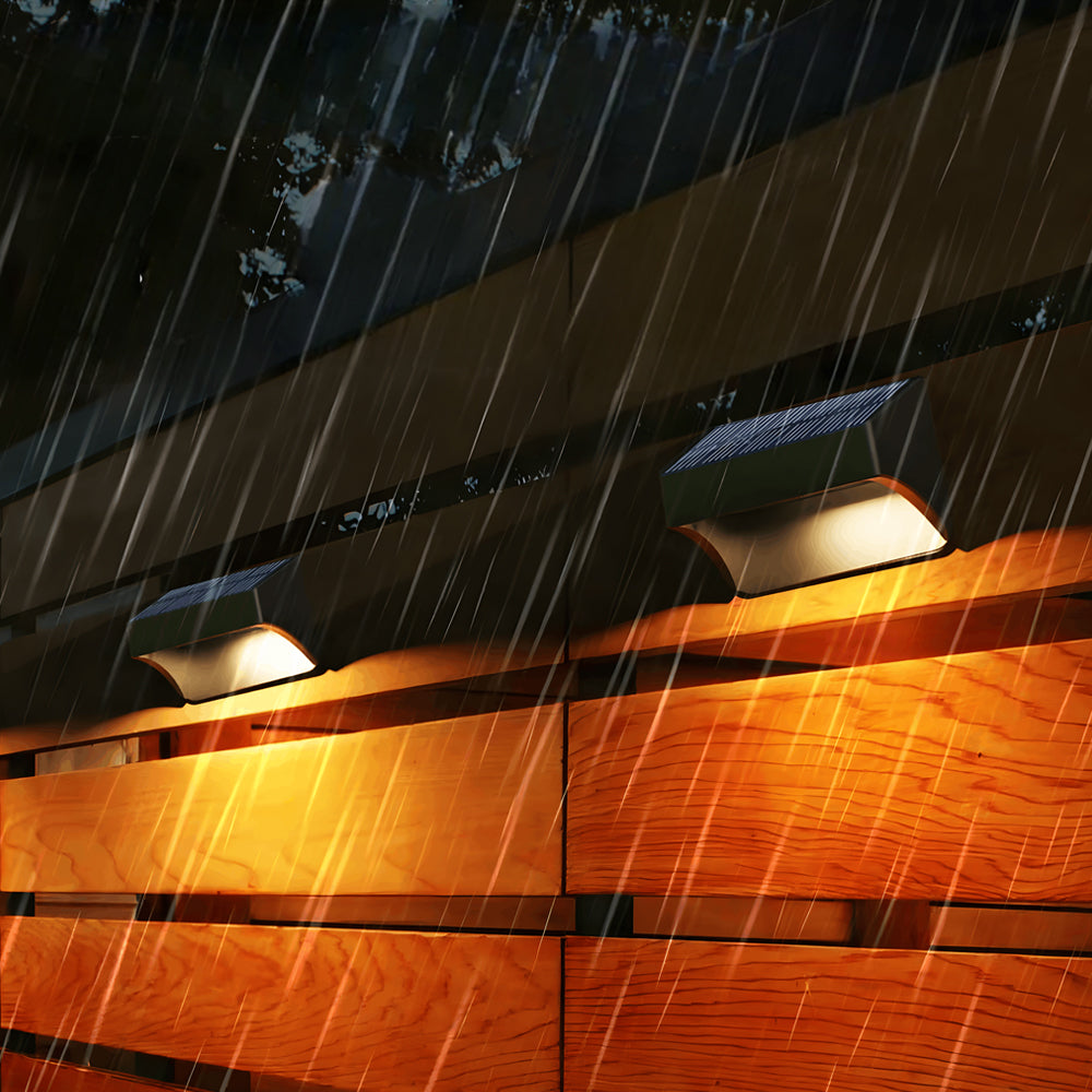 Solar outdoor wall lights dusk to dawn with colorful LED options, adding vibrant accents to outdoor spaces.