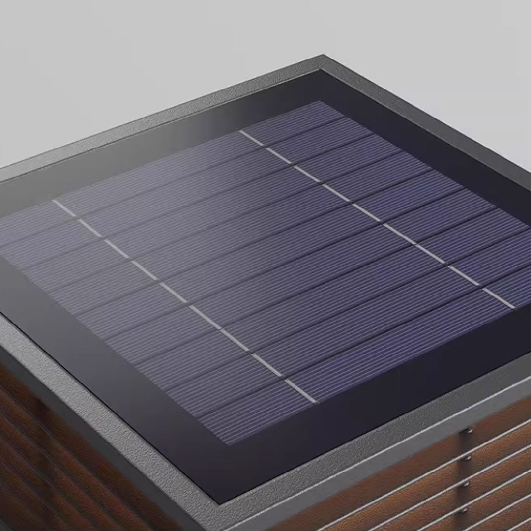 Solar panel for a light pillar for home, designed for eco-friendly outdoor lighting solutions.
