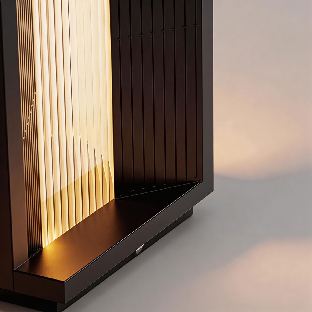 Solar panel for pillar lighting designed for eco-friendly outdoor illumination.
