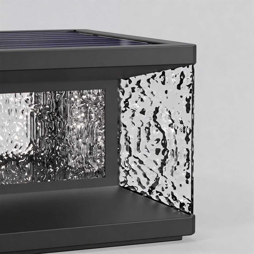Solar panel for wall pillar lights designed for eco-friendly outdoor illumination.