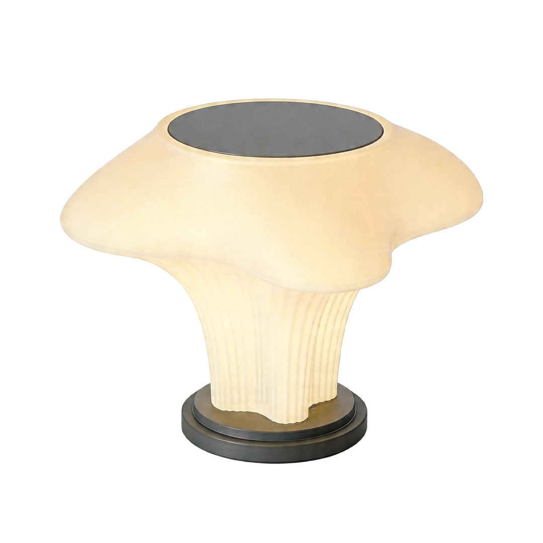 Solar pillar light large decorative outdoor fixture with modern sculptural lighting appearance.