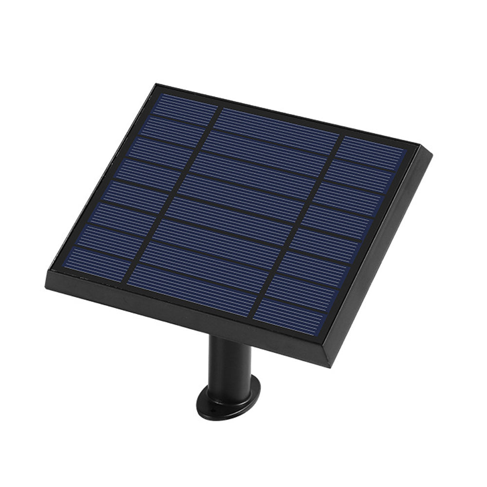 Close-up of solar panel on a solar powered landscape spotlight