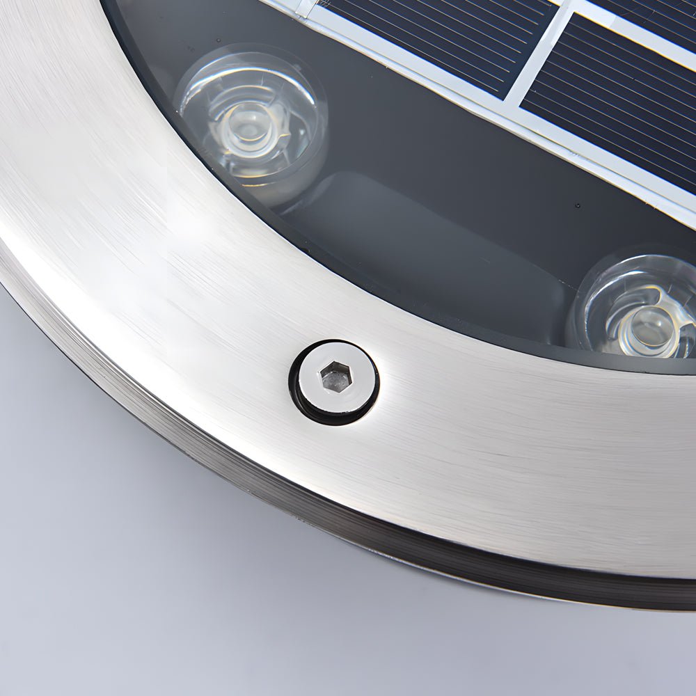 Solar Powered LED Metal Well Light