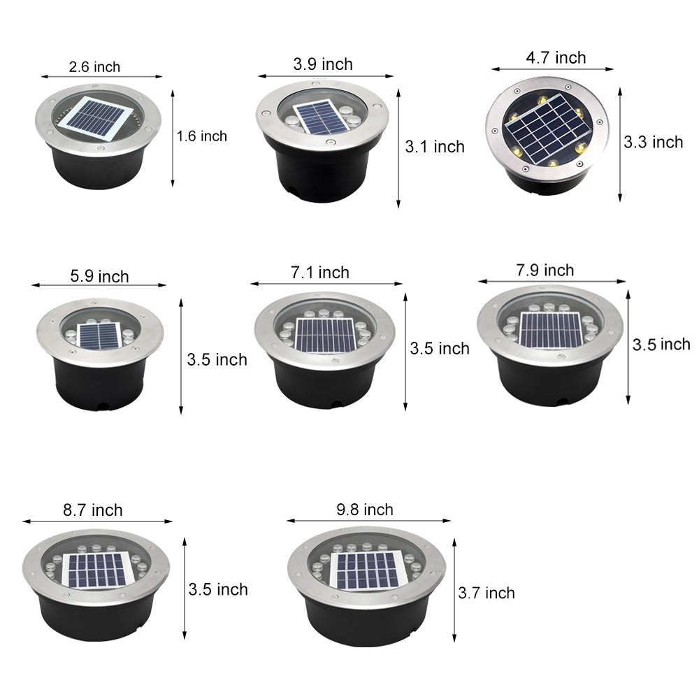 Solar Powered LED Metal Well Light
