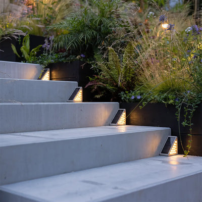 Solar Powered Lights for Steps Modern Waterproof Triangle Ladder Light