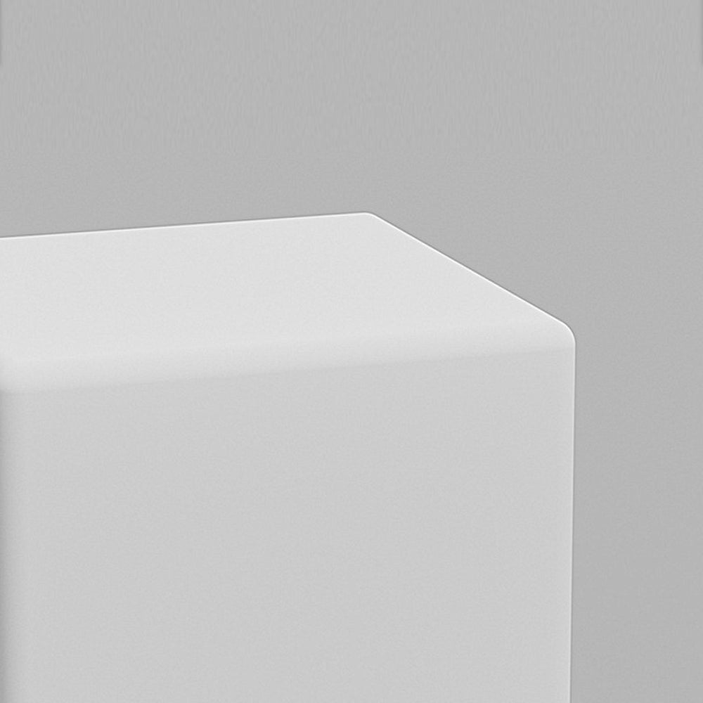 Solar - Powered Luminous LED Cube White Waterproof Outdoor Floor Light