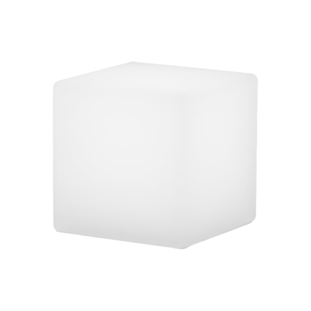 Solar - Powered Luminous LED Cube White Waterproof Outdoor Floor Light