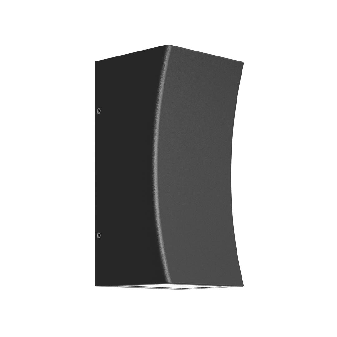 Dual wall-mounted lights creating symmetrical upward and downward illumination with warm tone