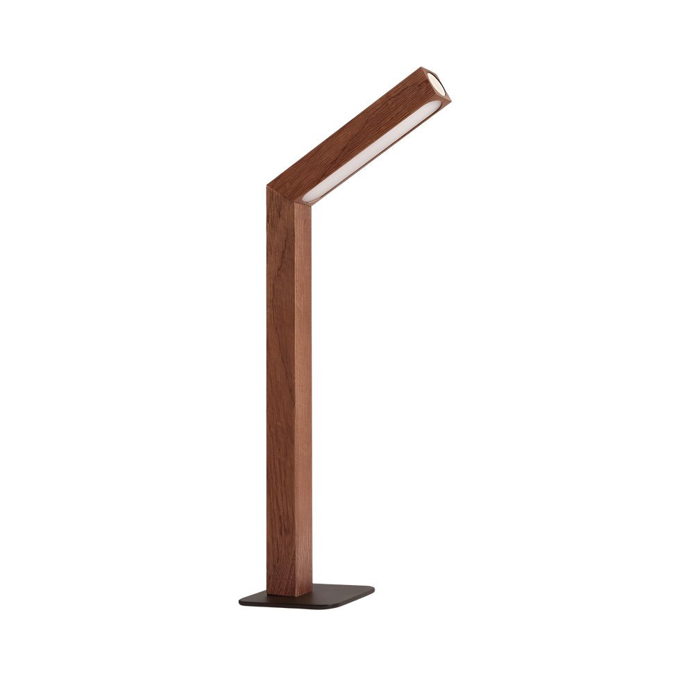 Nordic LED desk light with a sophisticated wooden finish, perfect for creating a contemporary, well-lit desk environment.