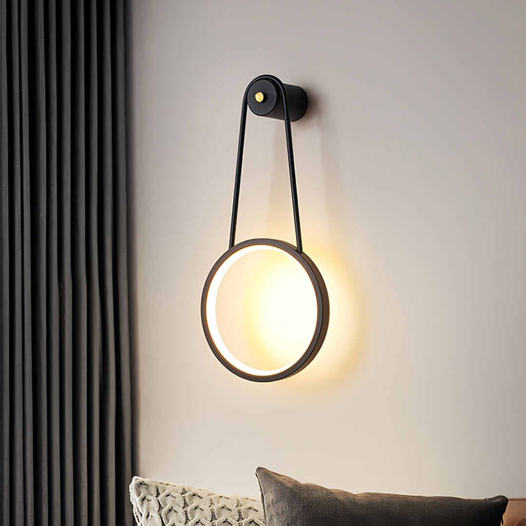 Sophisticated LED lights for landscaping mounted on textured wall with modern interior design