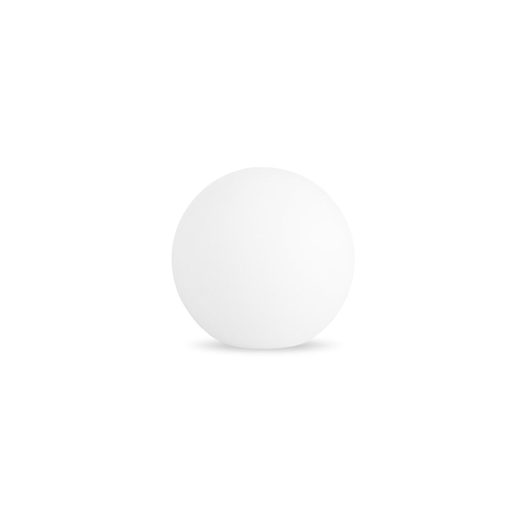 Sphere floor lamp minimalist white version isolated for modern outdoor lighting design.