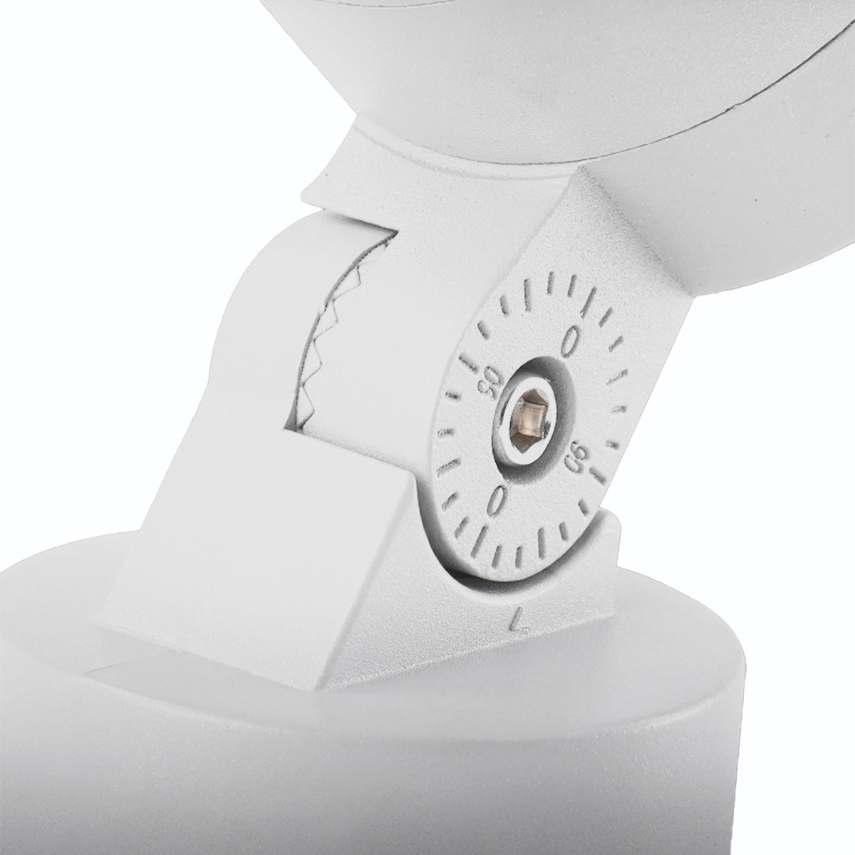 Spike-mounted LED spotlight with ground stake for easy installation in landscaped areas