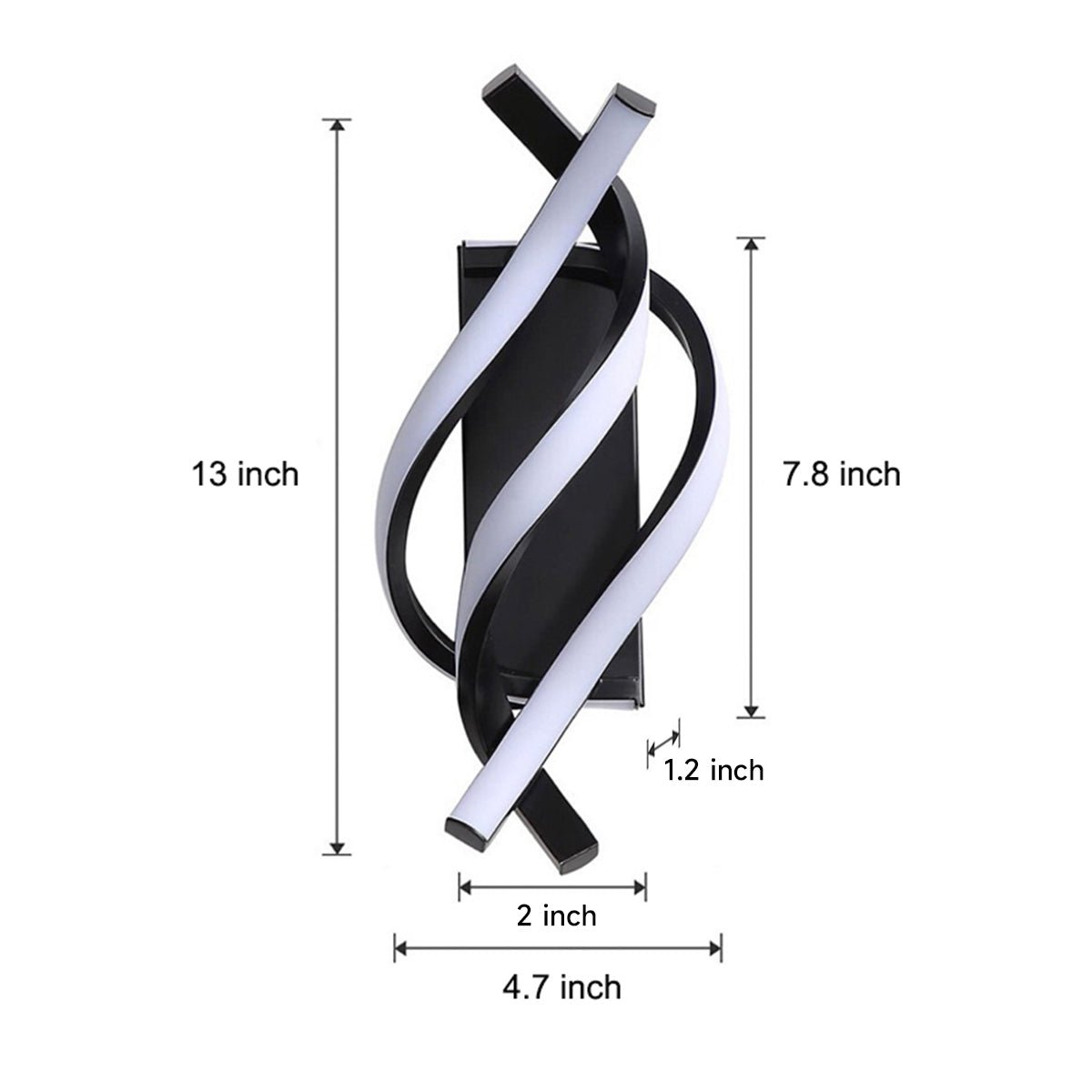 Spiral Minimalist Three Step Dimming LED Modern Wall Lamp Sconces Lighting