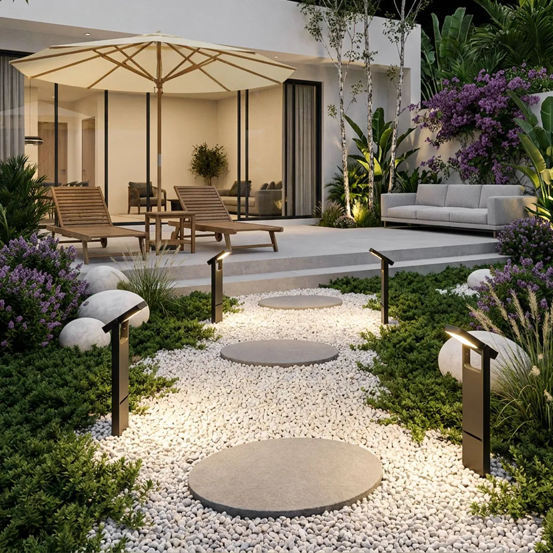 Spotlight ceiling light illuminating a dining area with a compact adjustable ceiling fixture.