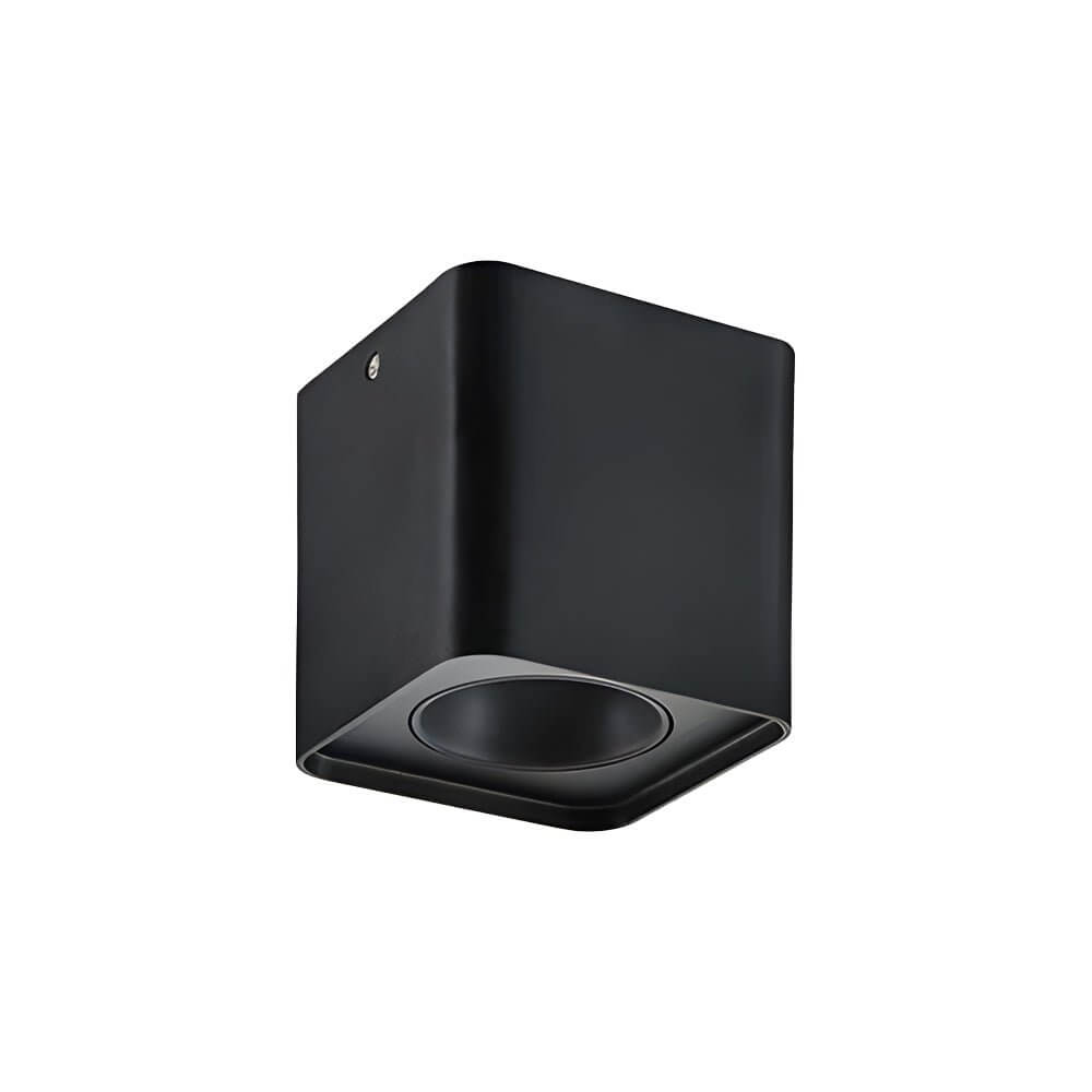 Spotlight LED square with a close-up of its square structure and light heads.