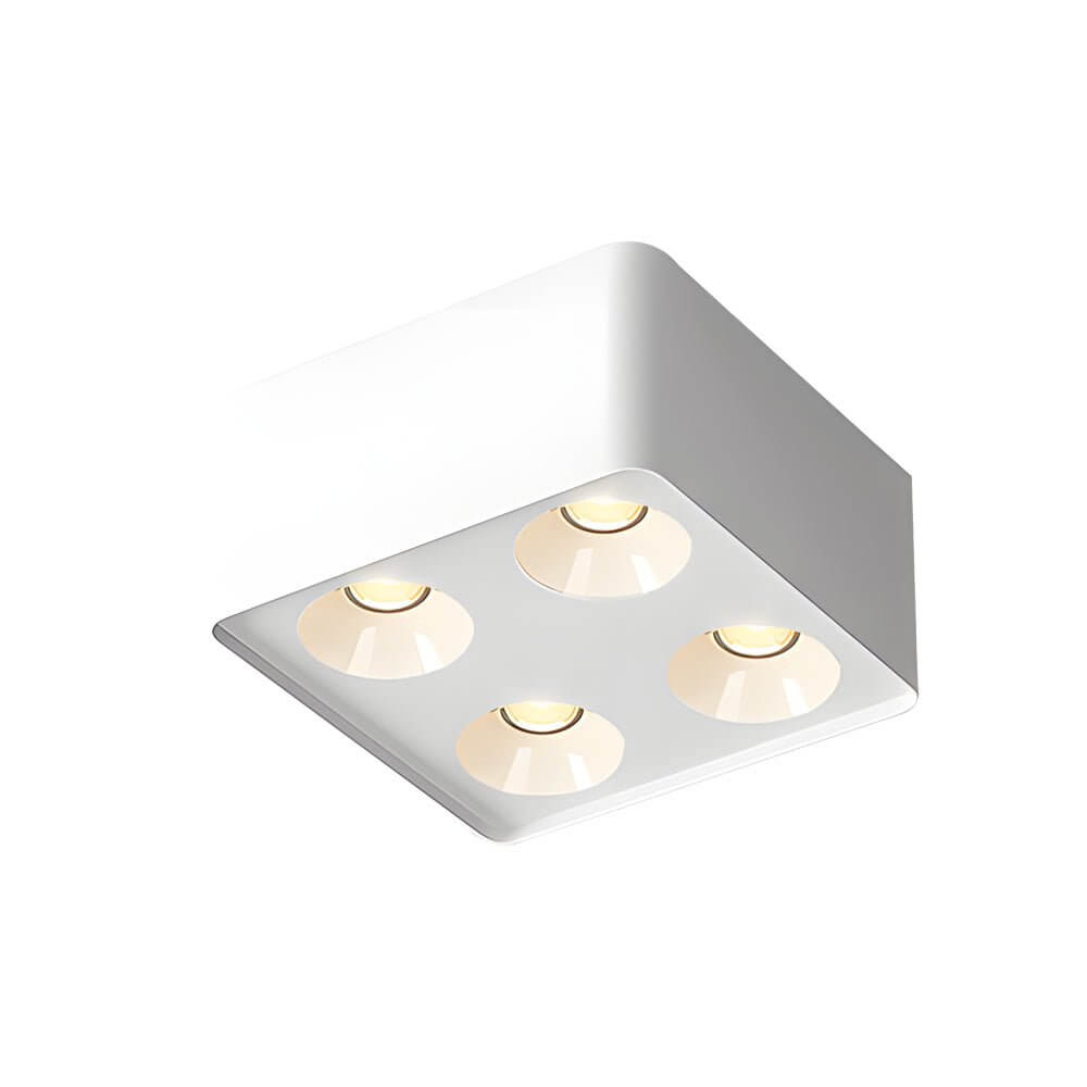 Spotlight LED square with a modern design, illuminating a stylish living area.