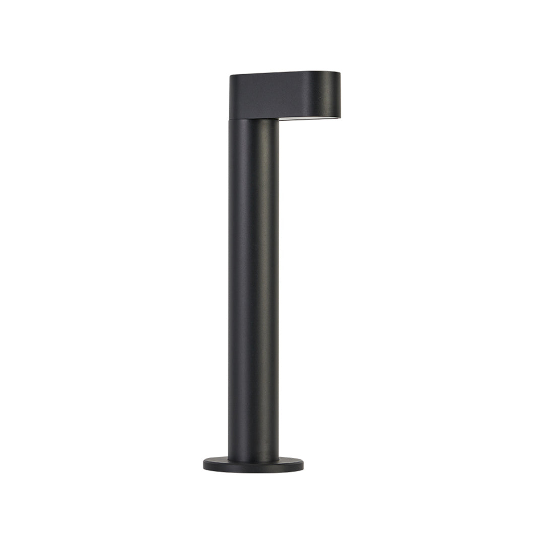 Sleek black square LED path light fixture with modern geometric design for contemporary outdoor lighting