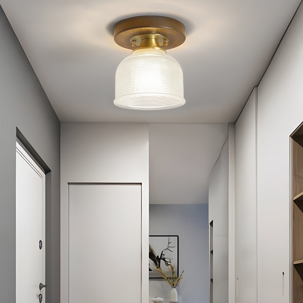 Square Iron Frame American Country Style Ceiling Light Fixture