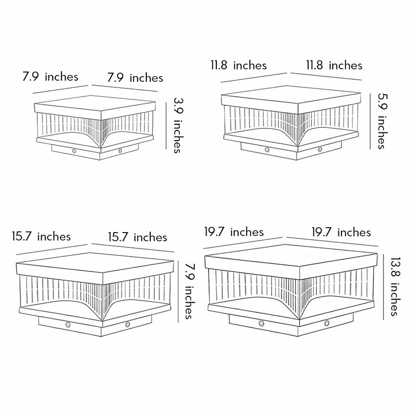 Enhance your outdoor ambiance with square outdoor pillar lights stripe decorative LED light, combining style, durability, and LED efficiency.