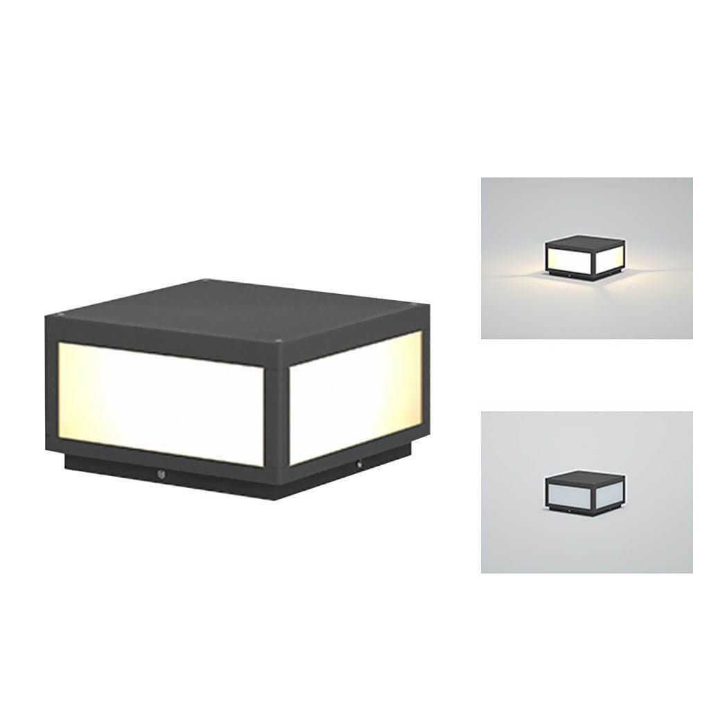 Square pillar lights cube outdoor post LED pier mount light is perfect for modern landscapes, enhancing both safety and style.