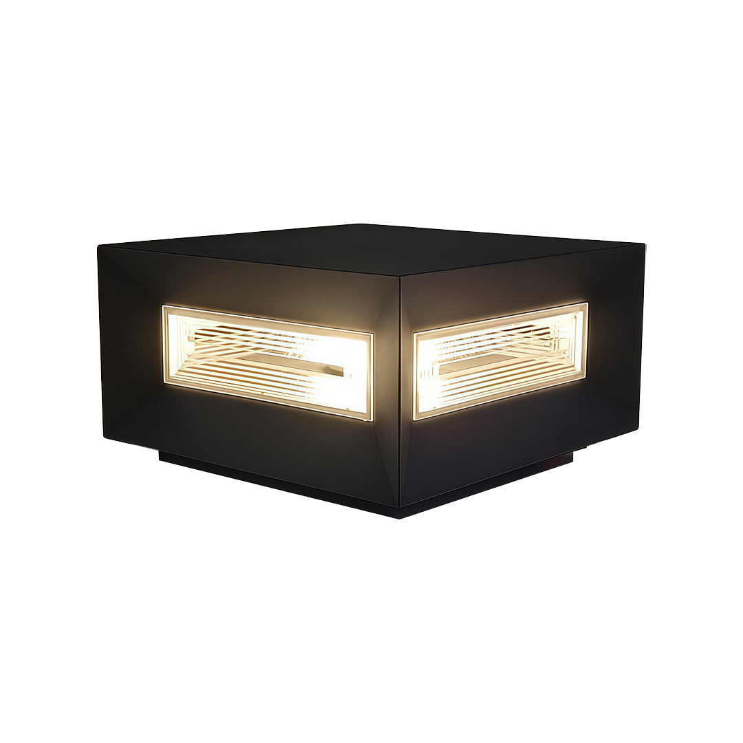 Illuminate outdoor areas with square pillar lights modern cube frame solar fence lights, waterproof, durable, and energy-saving.