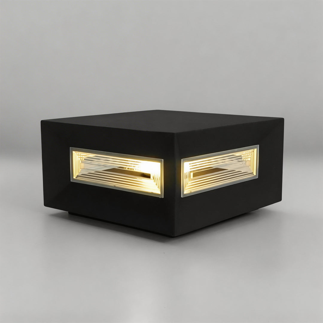 Enhance security and aesthetics with square pillar lights modern cube frame solar fence lights, bright and long-lasting.
