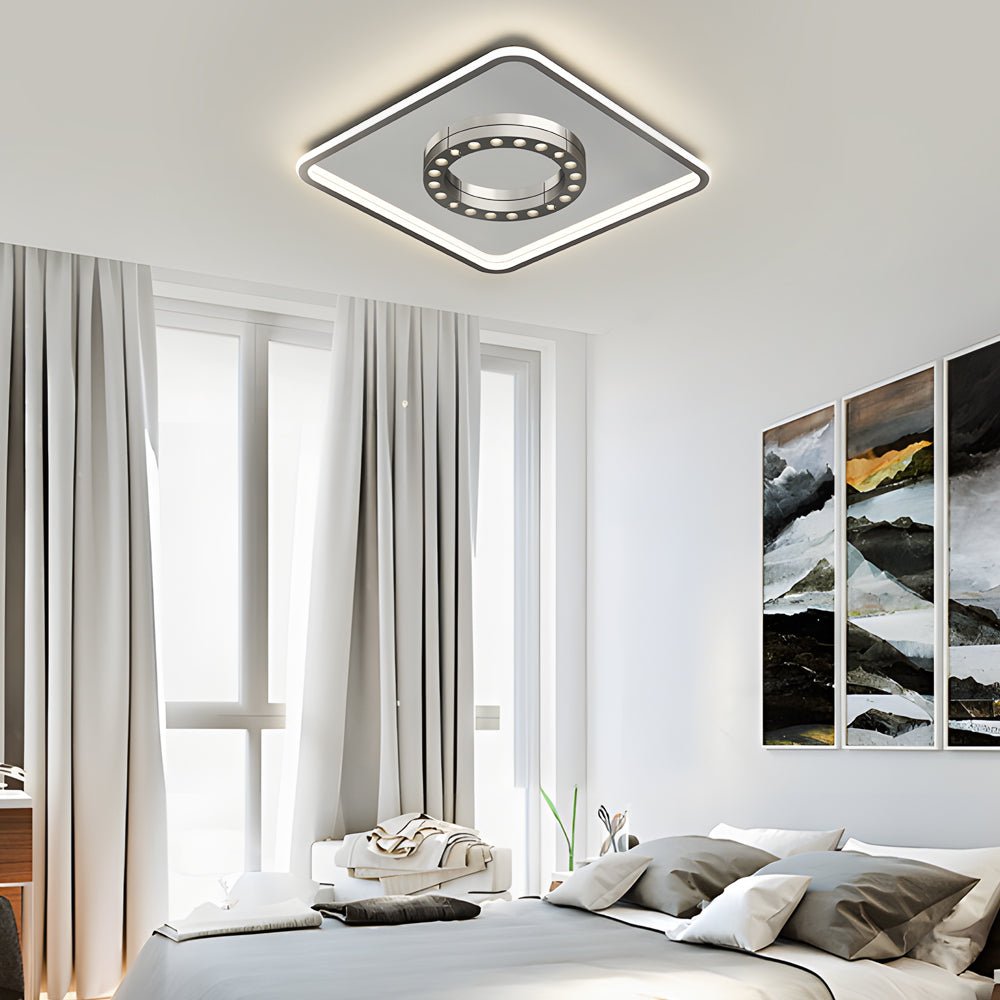 Square Round LED Anti - Glare 3 Step Dimming Modern Ceiling Lights Fixture