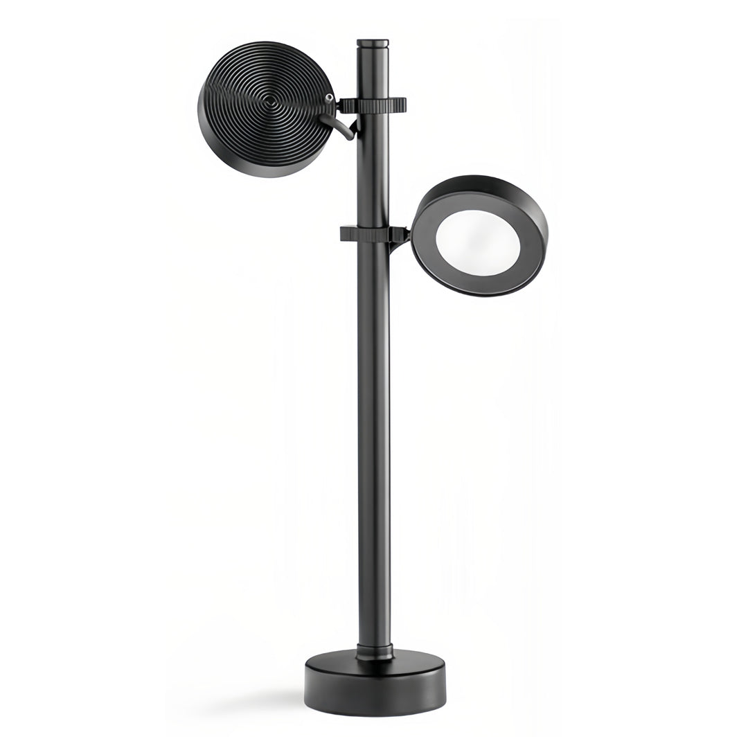 Pathway landscape lights with a stable base mount, featuring a stylish decorative patterned reflector head for unique light projection.