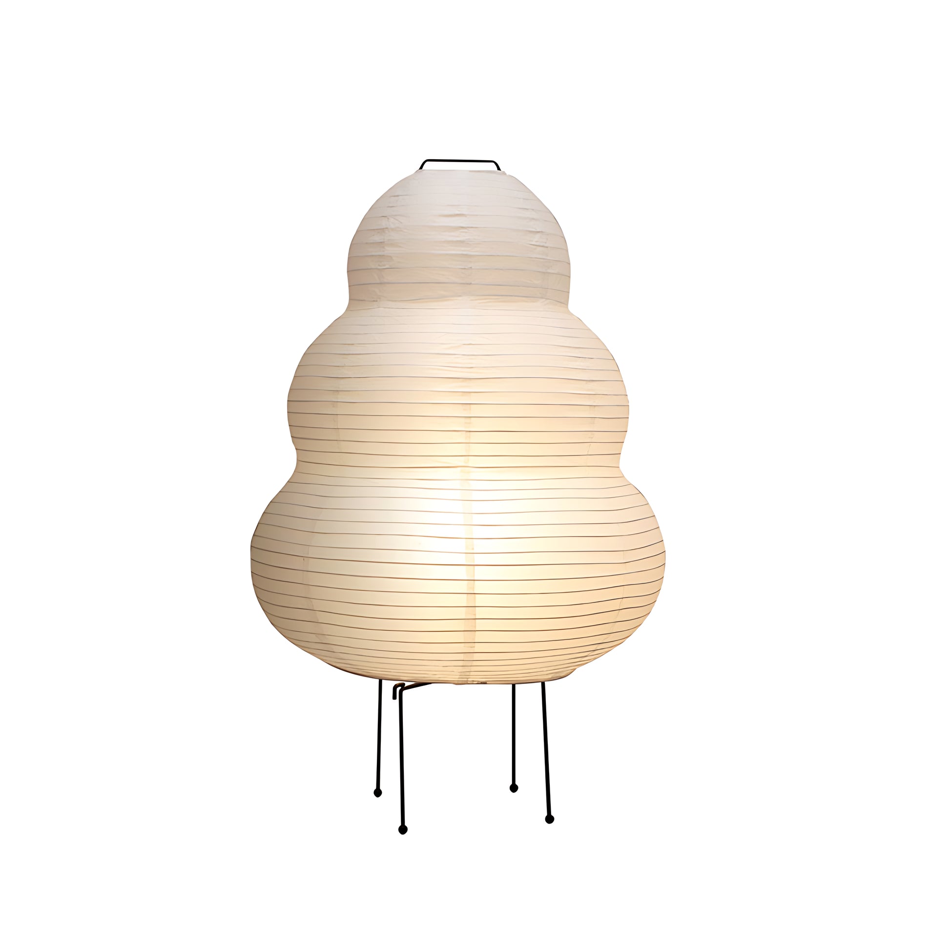 Stacked rice paper table lamp, creative and modern Japanese-inspired lighting design
