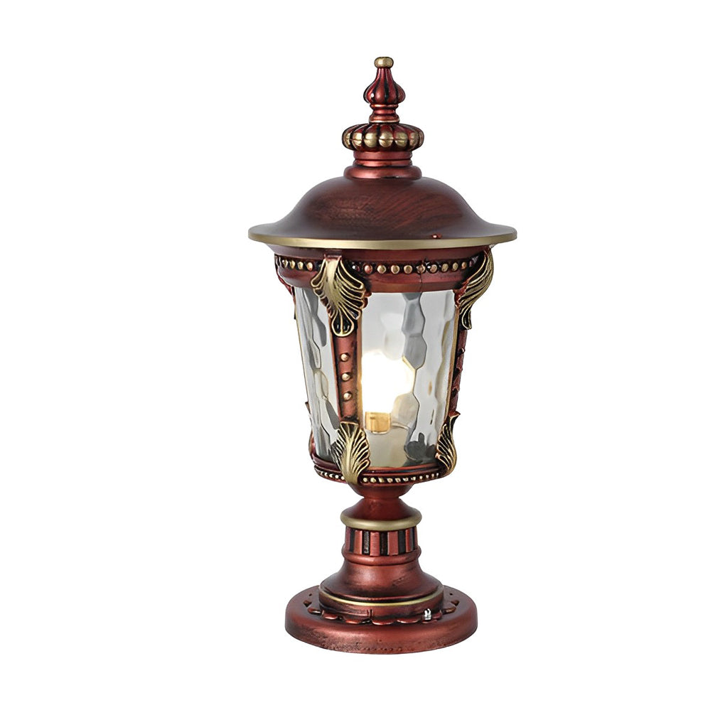 Stone pillar lights in three different sizes, illustrating versatile outdoor lighting options.