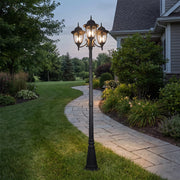 Three-Head Street Lamp Post Lights Waterproof Aluminum European-Style