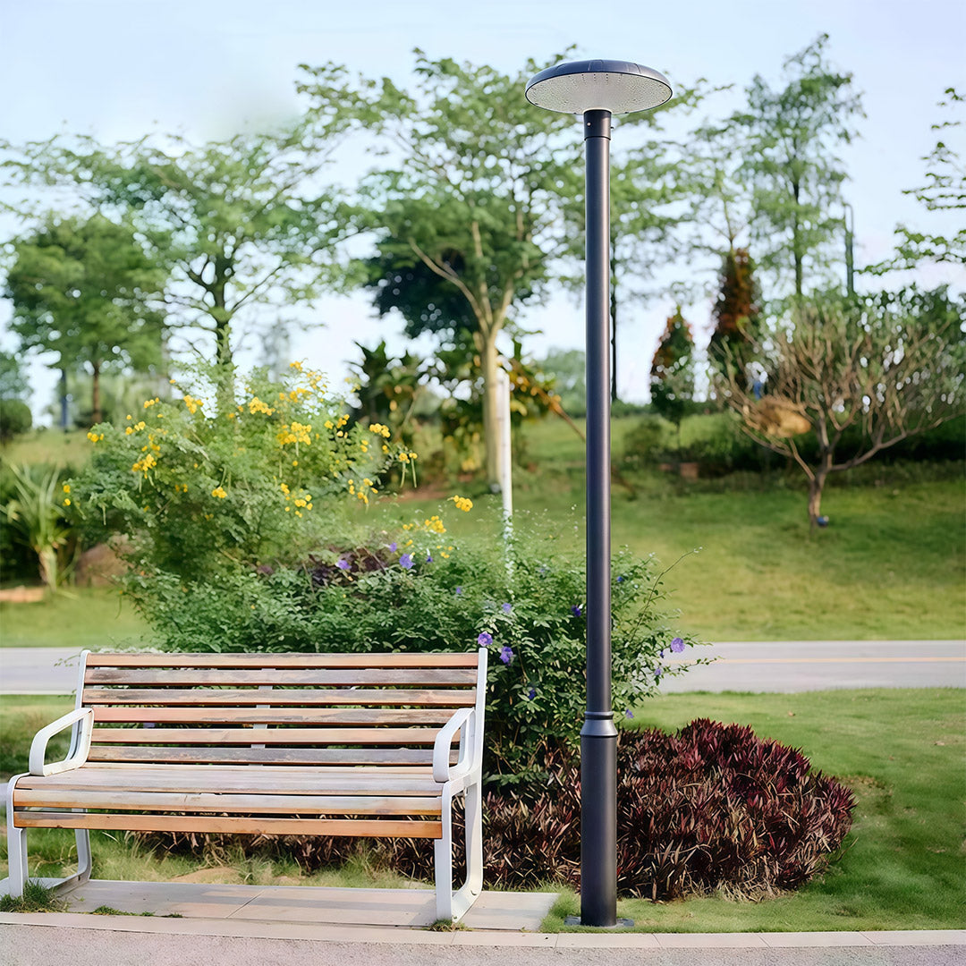 Close-up of a streetlight’s LED fixture, providing efficient illumination for outdoor spaces.
